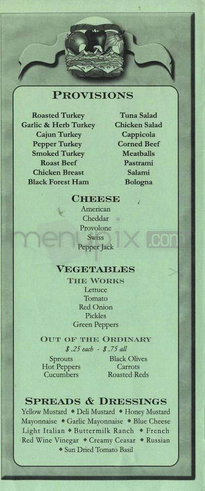 Vermont Sandwich Company - Winooski, VT menu_pic