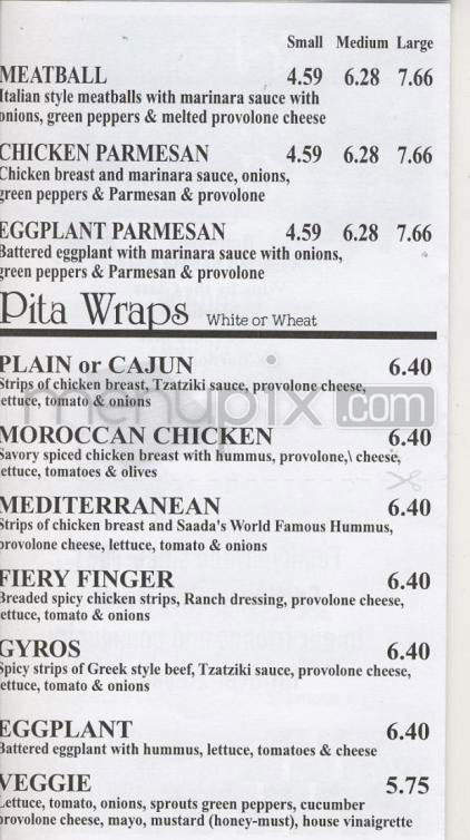 Waf's Westside Deli-Pizza - Winooski, VT menu_pic