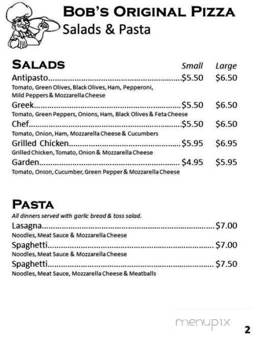 Bob's Original Pizza - Flint, MI menu_pic