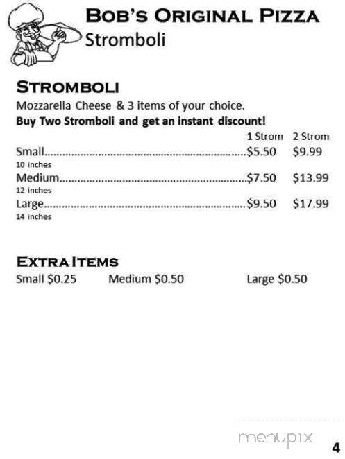 Bob's Original Pizza - Flint, MI menu_pic