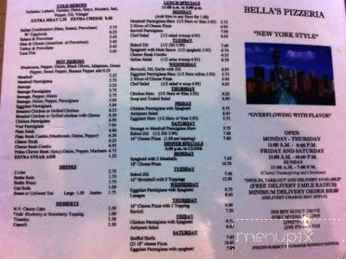 Bella's Pizzeria - Casselberry, FL menu_pic