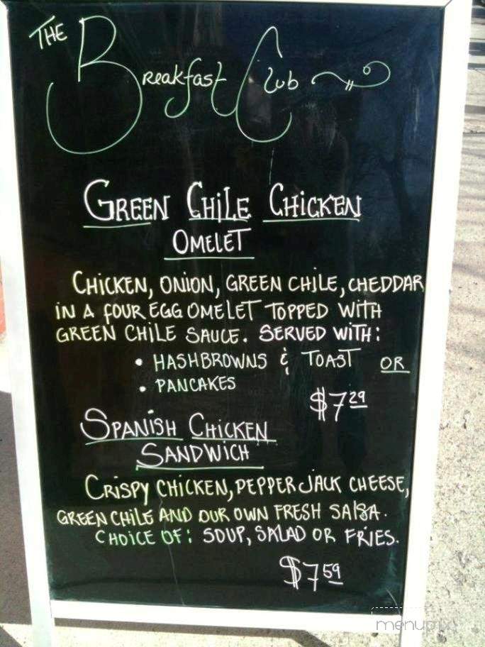 Breakfast Club - Moscow, ID menu_pic