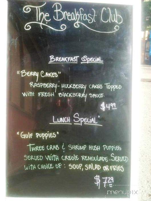 Breakfast Club - Moscow, ID menu_pic
