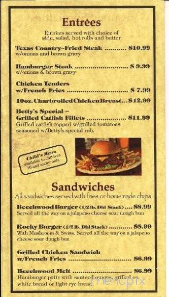 Beechwood Restaurant & Lounge - Vicksburg, MS menu_pic