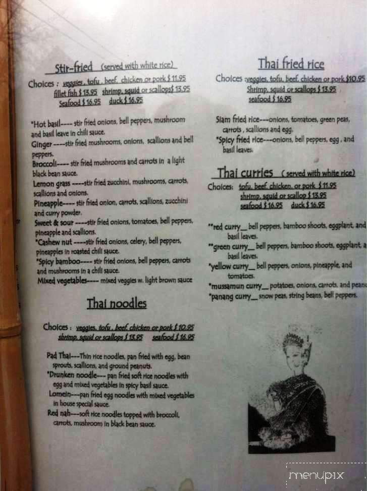 Bangkok Cafe - North Conway, NH menu_pic