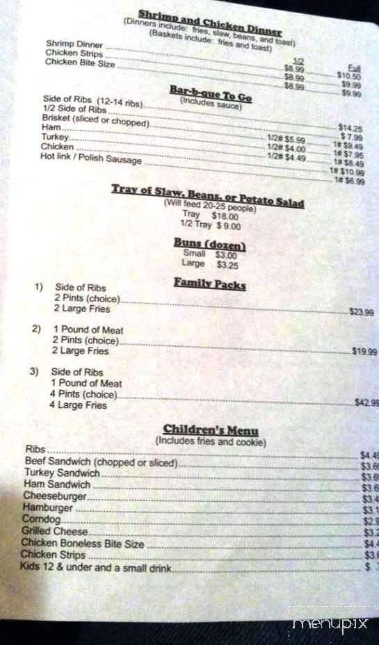 Billy Boy Bar-B-Que - Shawnee, OK menu_pic
