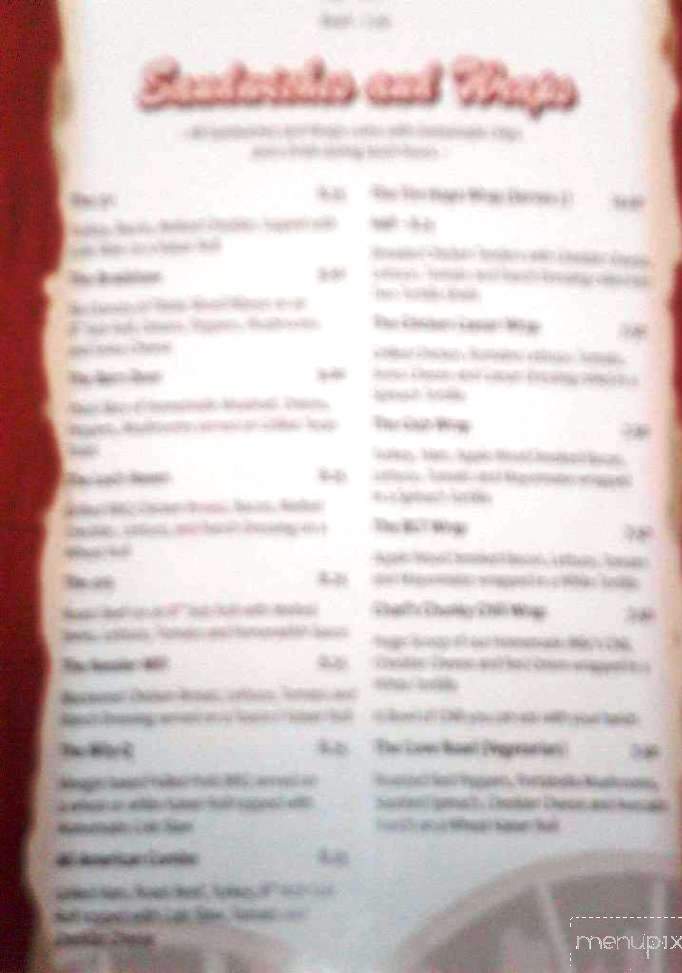 Billy's Barn Restaurant Lounge - Salem, VA menu_pic
