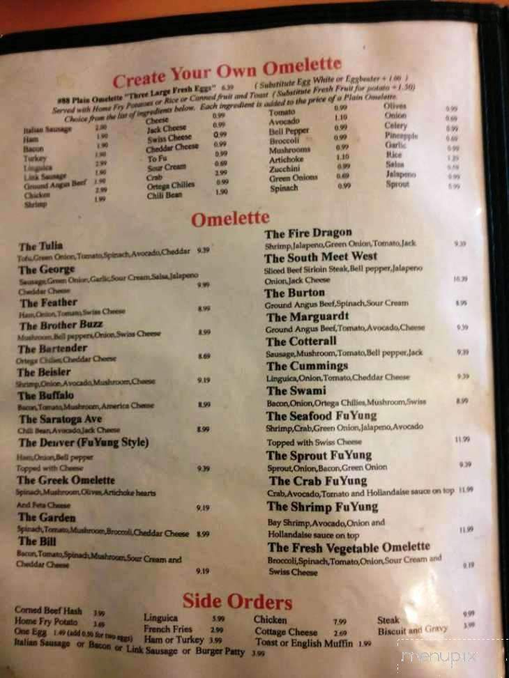 Bill Of Fare - San Jose, CA menu_pic