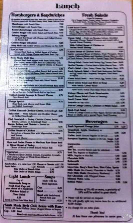 Belgian Cafe - Solvang, CA menu_pic