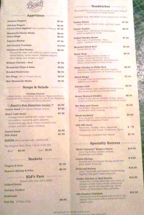 Bosch - Hales Corners, WI menu_pic