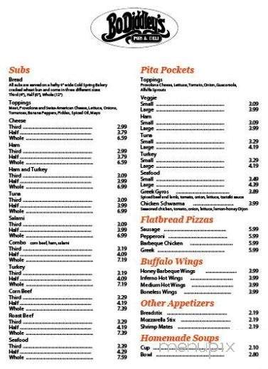Bo Diddley's Deli - Saint Cloud, MN menu_pic