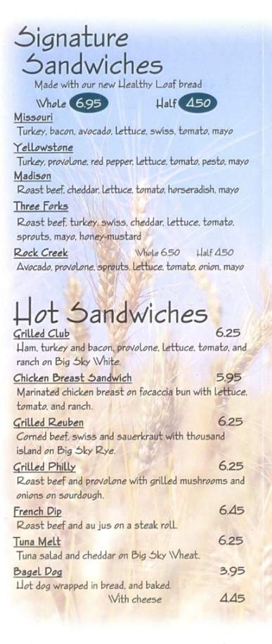 Wheat Montana - Billings, MT menu_pic