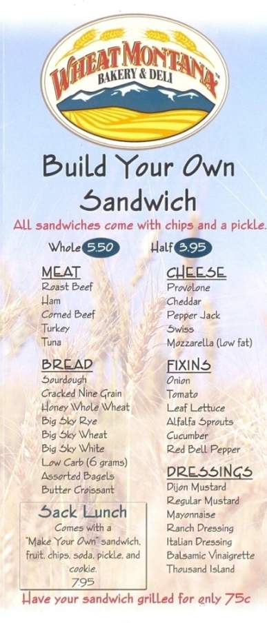 Wheat Montana - Billings, MT menu_pic