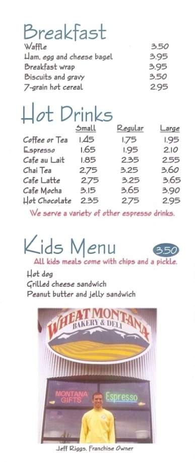 Wheat Montana - Billings, MT menu_pic