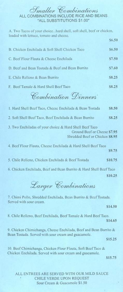 Dos Machos - Billings, MT menu_pic