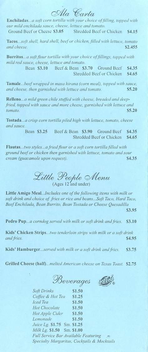 Dos Machos - Billings, MT menu_pic
