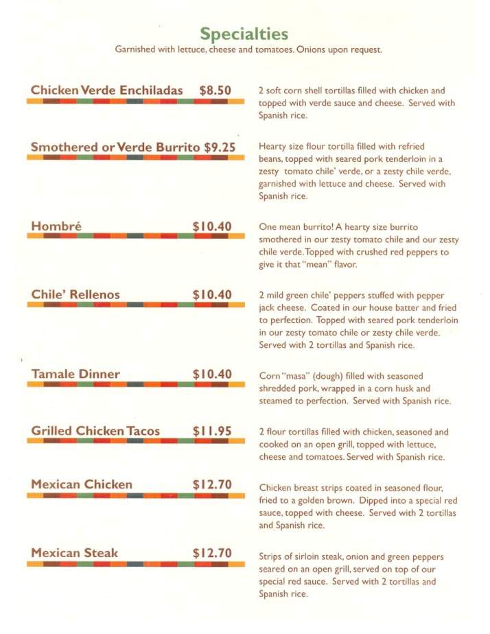 Lolita's Mexican Food - Billings, MT menu_pic