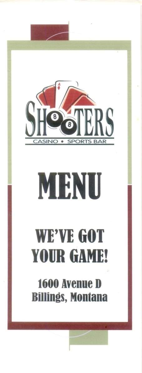Shooters Sports Bar - Billings, MT menu_pic