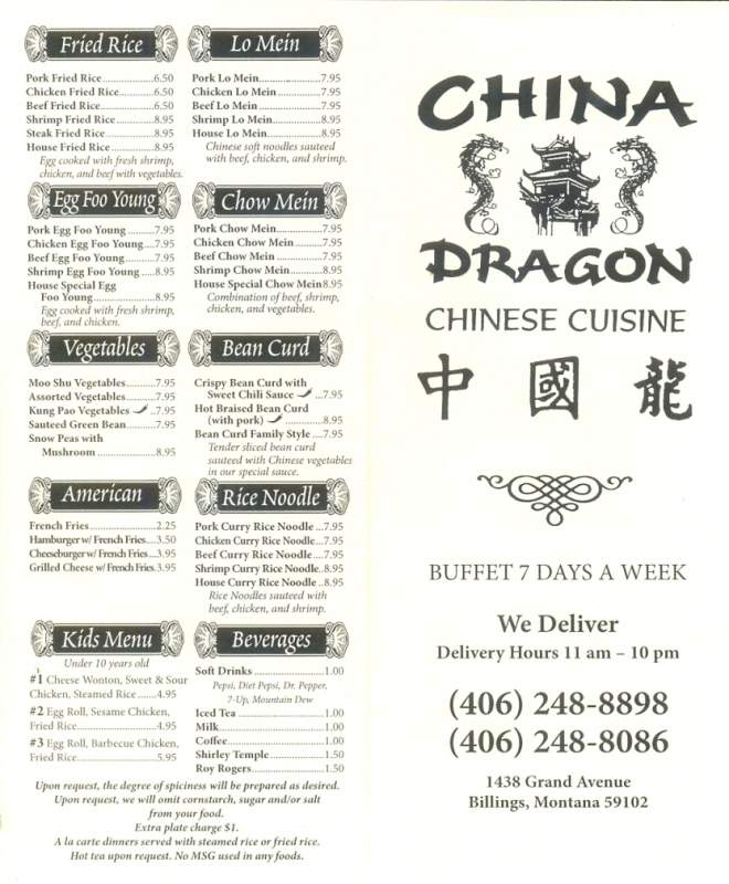 China Dragon - Billings, MT menu_pic