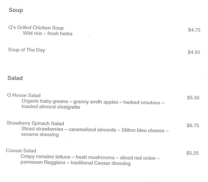 Q Cuisine - Billings, MT menu_pic