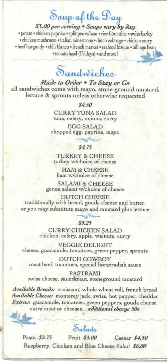 Dutch Brothers Bakery - Billings, MT menu_pic