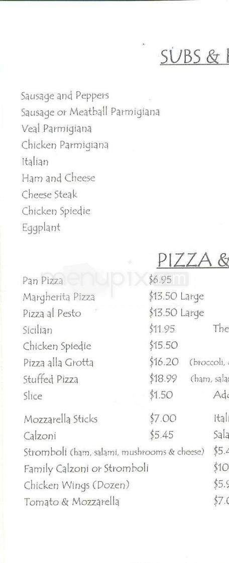 Grotta Italia Ristorante - Vestal, NY menu_pic