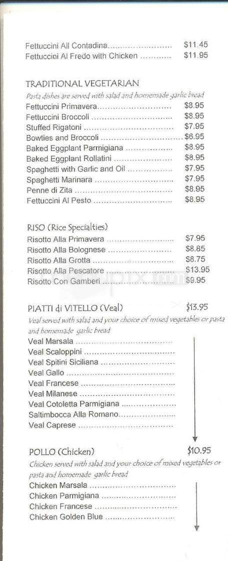 Grotta Italia Ristorante - Vestal, NY menu_pic