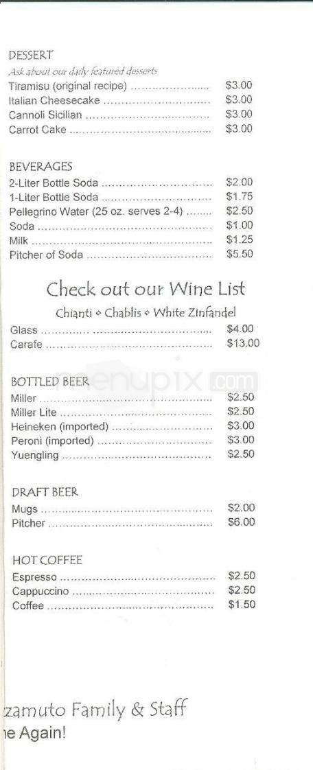 Grotta Italia Ristorante - Vestal, NY menu_pic
