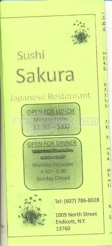 /199326/Sushi-Sakura-Japanese-Restaurant-Endicott-NY - Endicott, NY