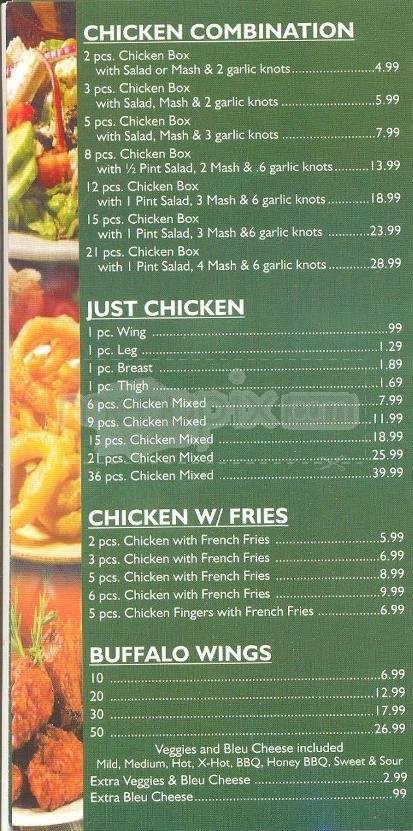 Oakdale Pizza & Fried Chicken - Endicott, NY menu_pic