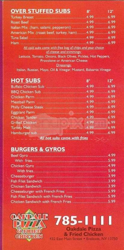 /199330/Oakdale-Pizza-and-Fried-Chicken-Endicott-NY - Endicott, NY