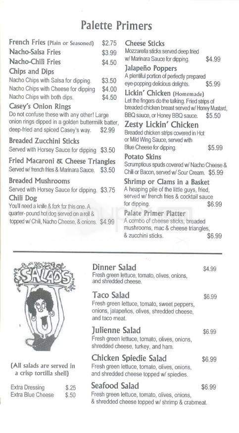 Casey's Restaurant and Bar - Binghamton, NY menu_pic