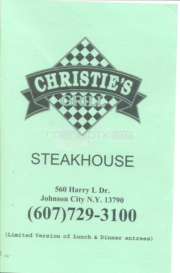 Christie's Grill - Johnson City, NY menu_pic