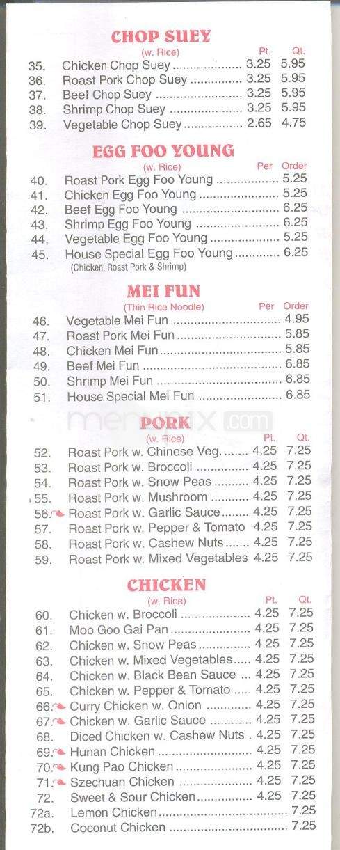 Super China Buffet (Giant Plaza) - Johnson City, NY menu_pic