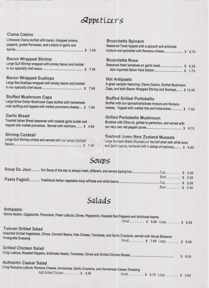 J Michael's Restaurant & Lounge - Binghamton, NY menu_pic