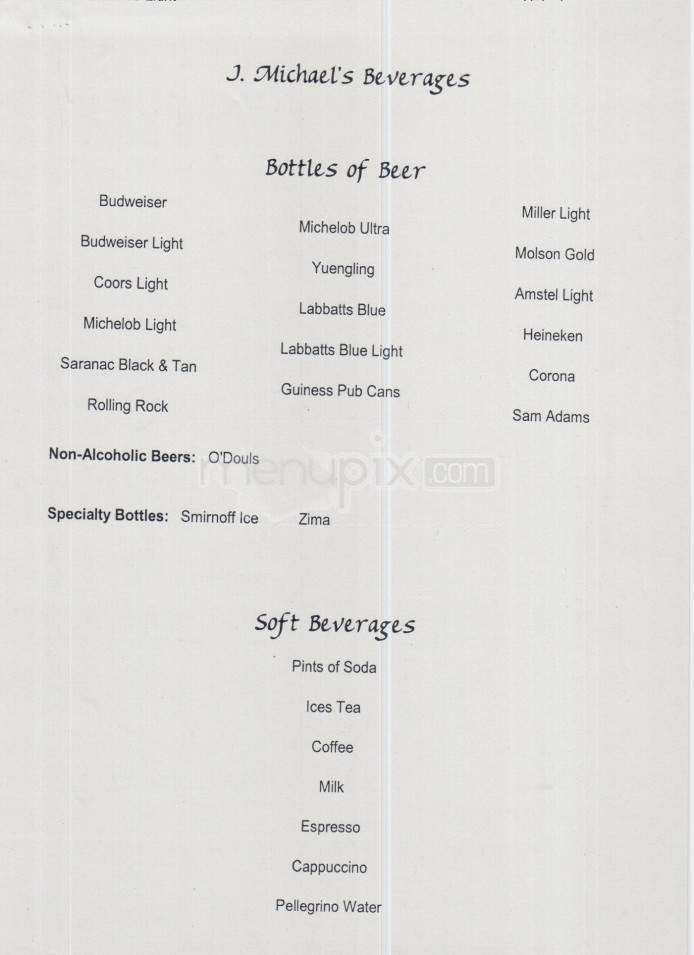 J Michael's Restaurant & Lounge - Binghamton, NY menu_pic