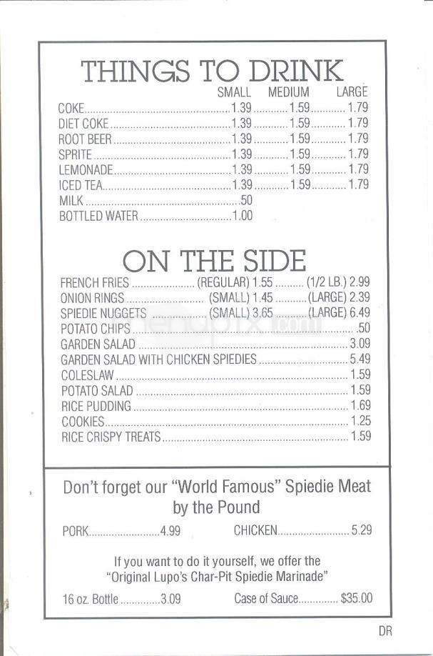 Lupo's Char-Pit - Endicott, NY menu_pic