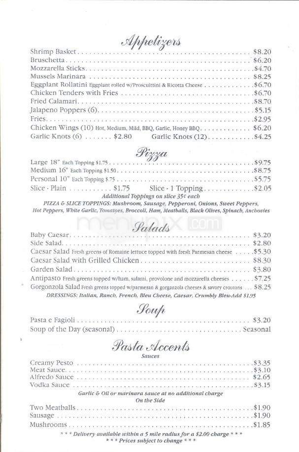 Michelangelo's Pizzeria & Restaurant - Binghamton, NY menu_pic
