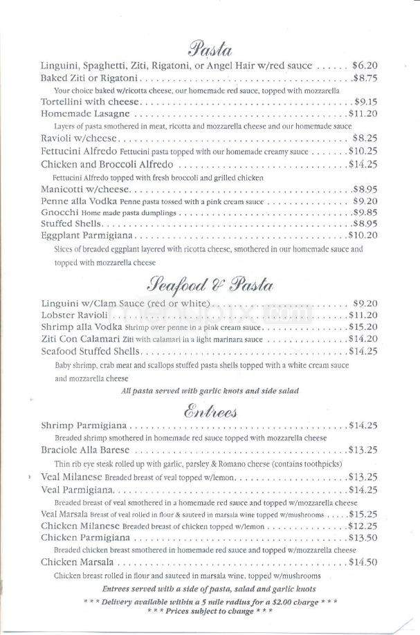 Michelangelo's Pizzeria & Restaurant - Binghamton, NY menu_pic