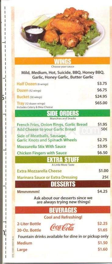 New York Pizzeria - Binghamton, NY menu_pic