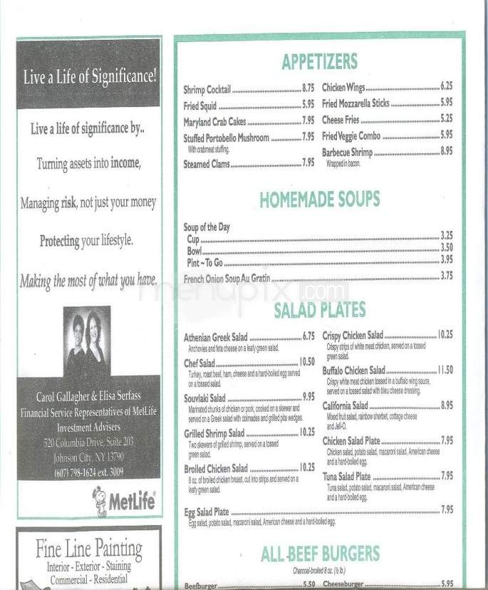 Spot Restaurant - Binghamton, NY menu_pic