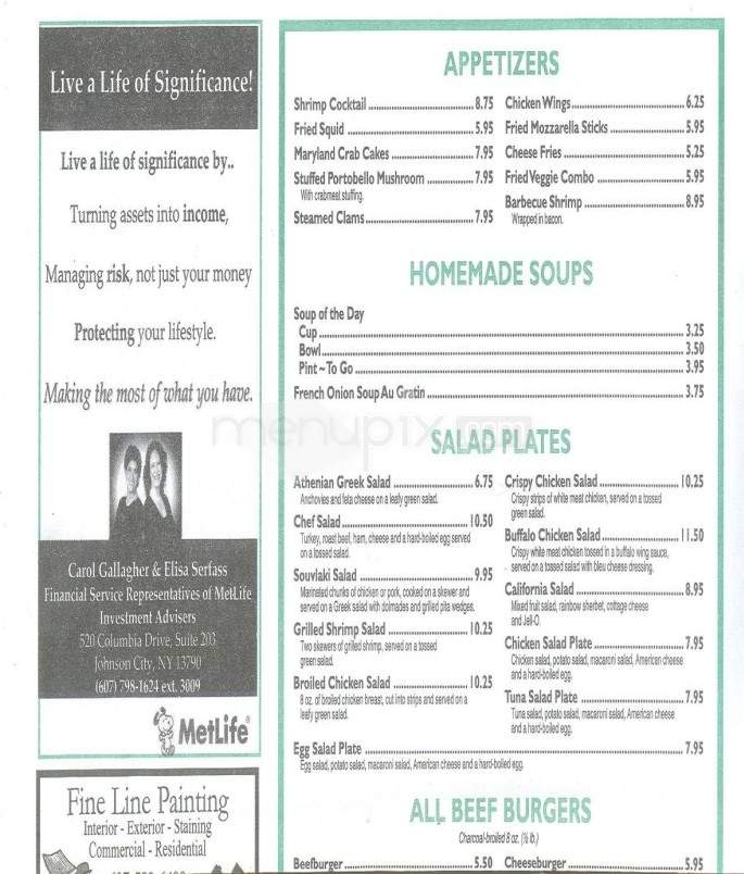 Spot Restaurant - Binghamton, NY menu_pic