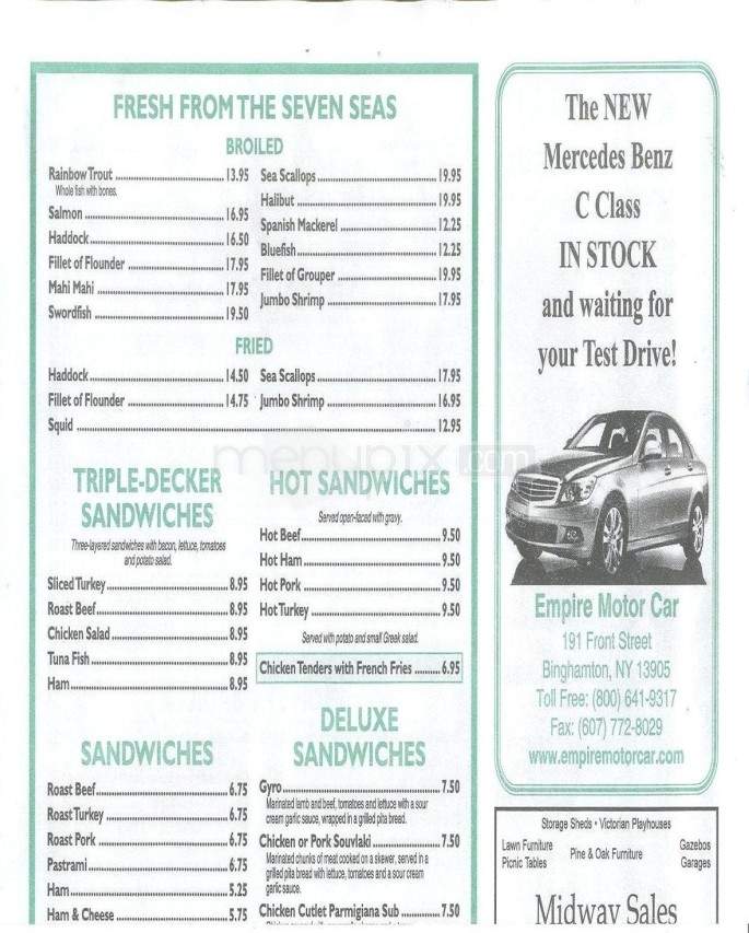 Spot Restaurant - Binghamton, NY menu_pic