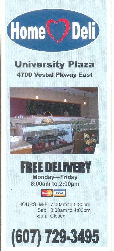 Home Deli - Vestal, NY menu_pic