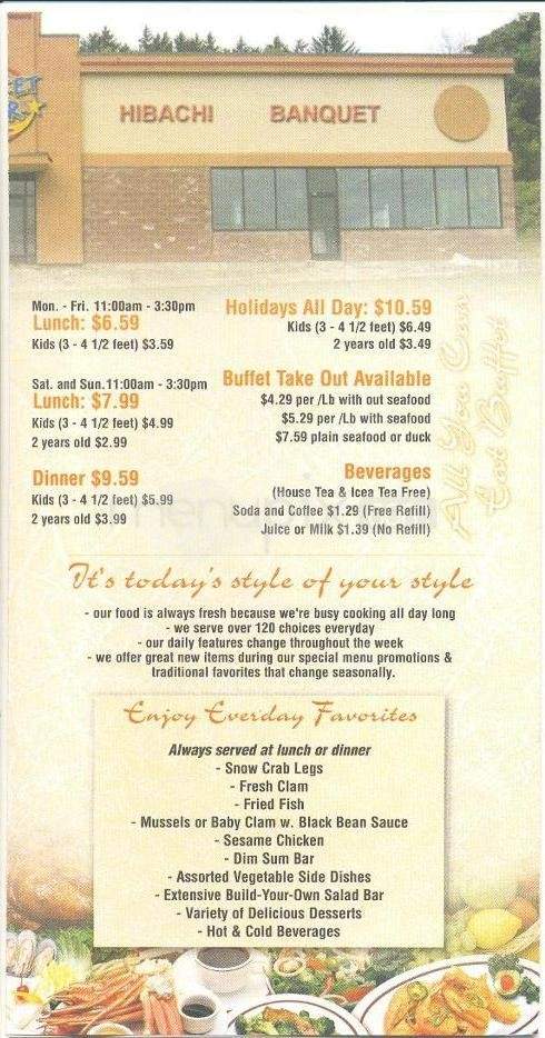 Buffet Star - Vestal, NY menu_pic