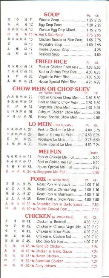 Endwell Chinese Buffet - Endwell, NY menu_pic