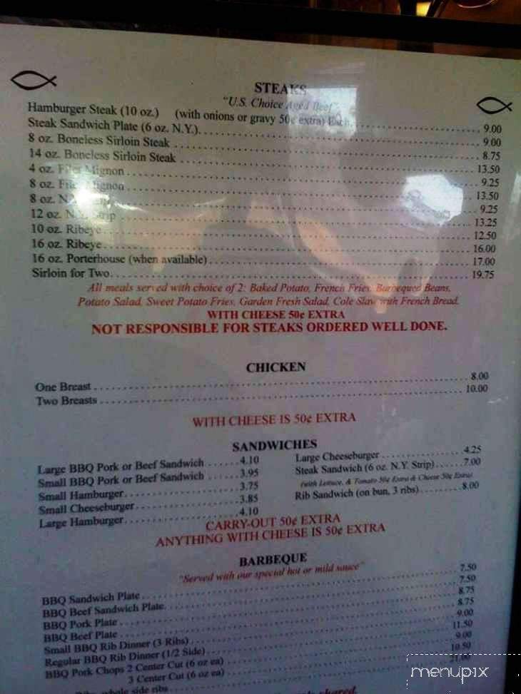 Buddy's Rib & Steak - Northport, AL menu_pic