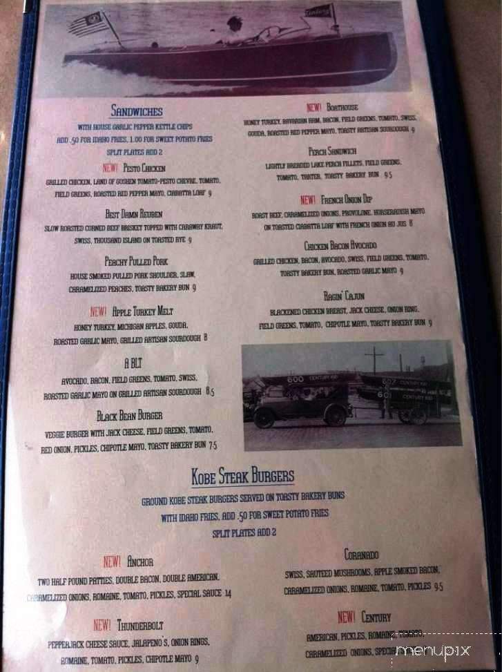Boathouse Grill - Manistee, MI menu_pic