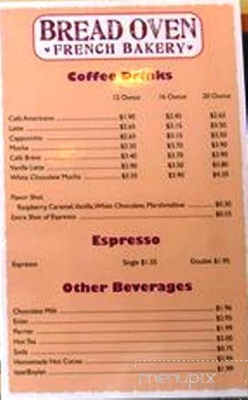 Bread Oven - Omaha, NE menu_pic