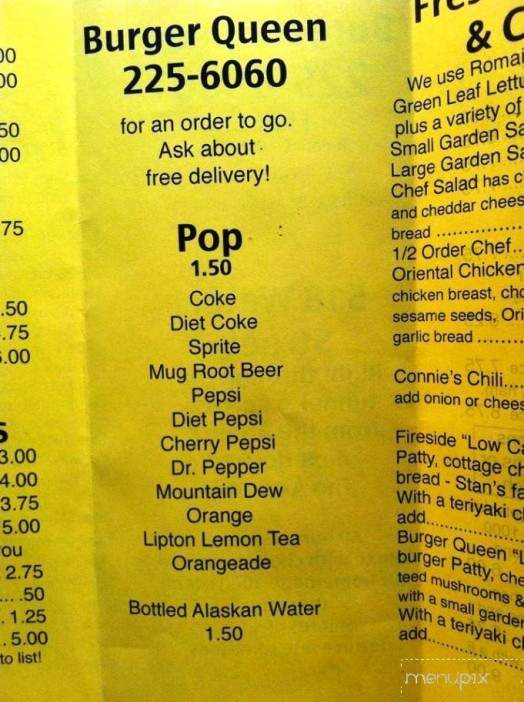 Burger Queen - Ketchikan, AK menu_pic